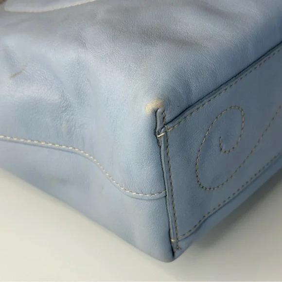 Brighton Leather Heart Small Tote Bag C740004 Cornflower Blue - Picture 13 of 15